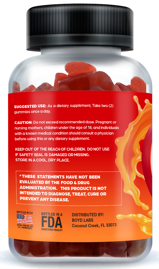 Boyd Labs Apple Cider Vinegar Gummies - 1000mg - 60 Count