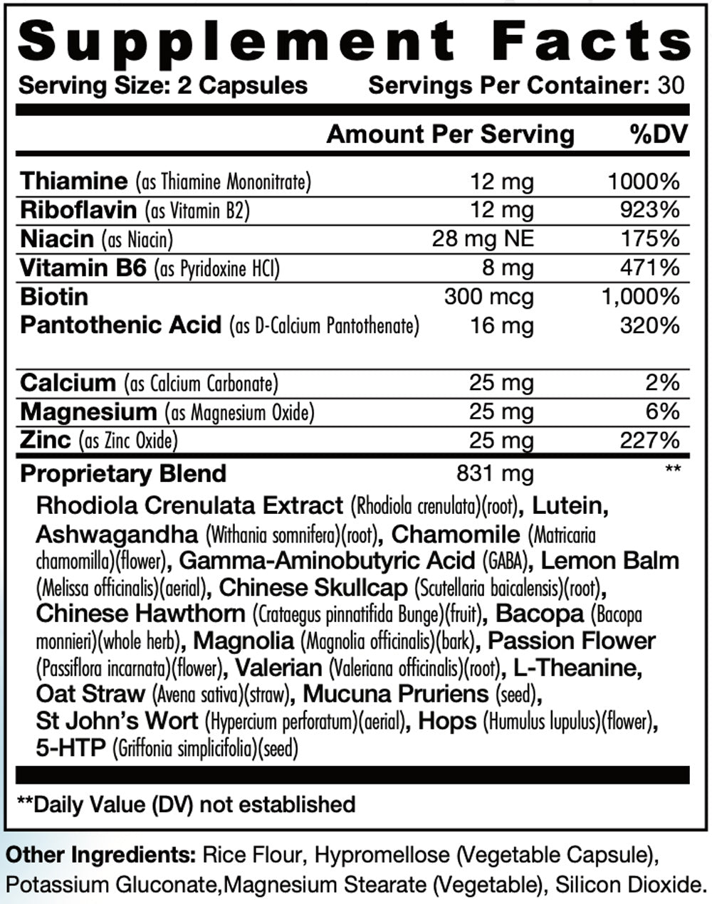 Boyd Labs Stress Relief with Ashwagandha and L-Theanine, Helps Reduce Anxiety and Support Calming Relaxation, 60 Count