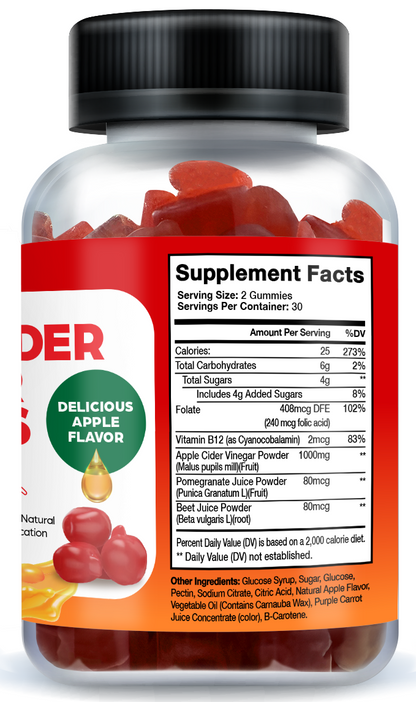Boyd Labs Apple Cider Vinegar Gummies - 1000mg - 60 Count
